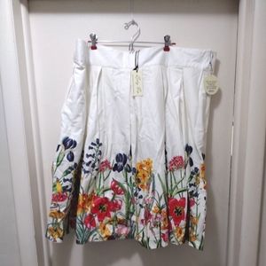 Lindy Bop Vintage-style Tipping Wildflower Skirt NWT